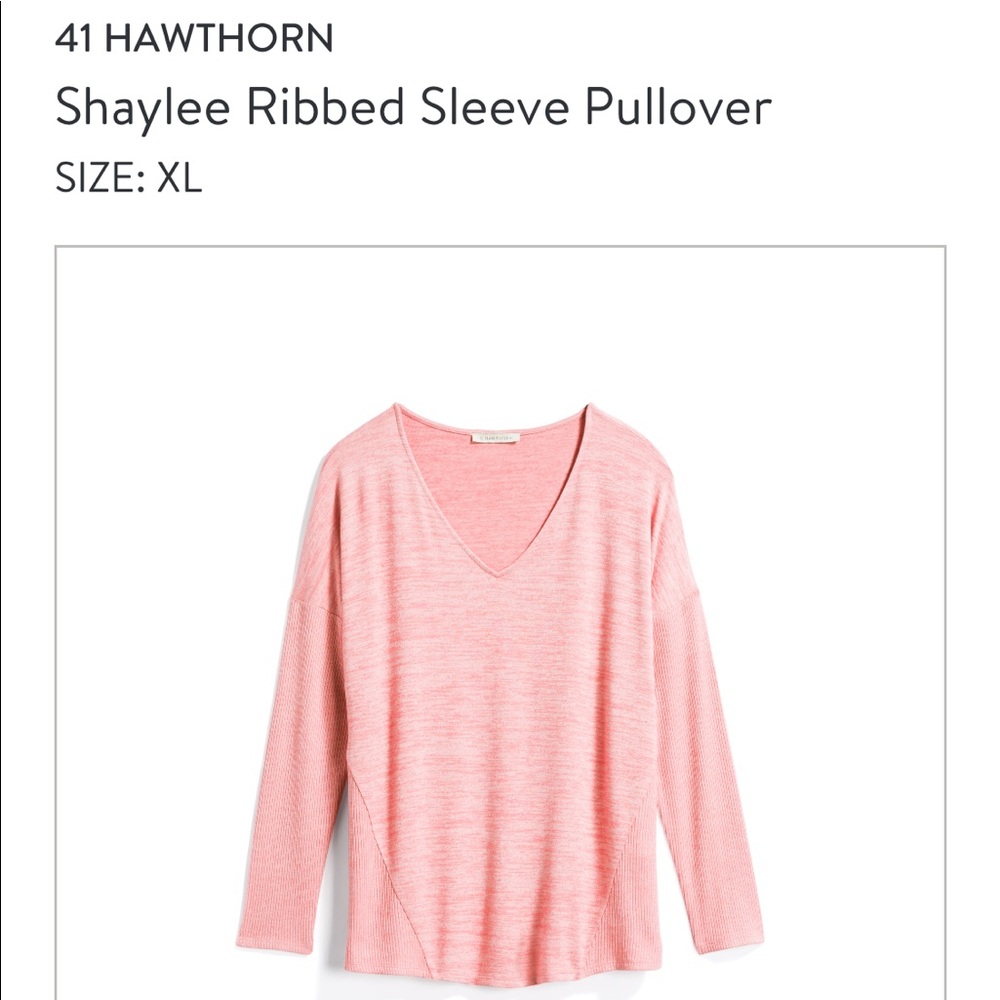 Pullover with Ribbed Sleeves